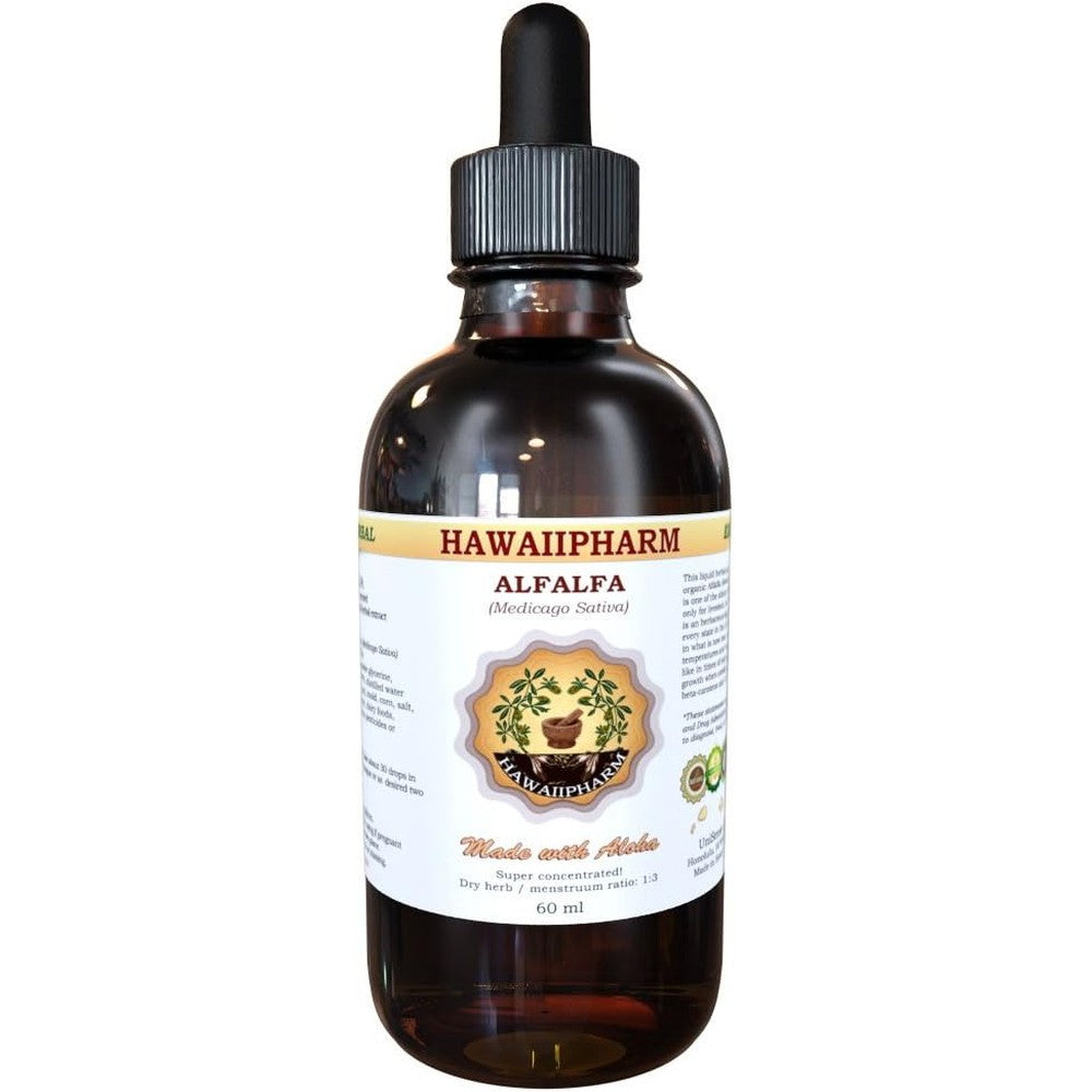 Hawaii Pharm Alfalfa Liquid Extract bottle front view herbal supplement