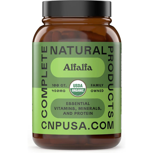 Complete Natural Products Pure Alfalfa Leaf capsules bottle front view