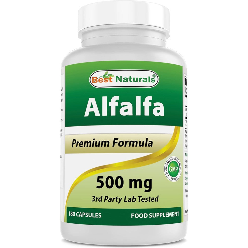 Best Naturals Alfalfa Green Super Food 500mg bottle front view