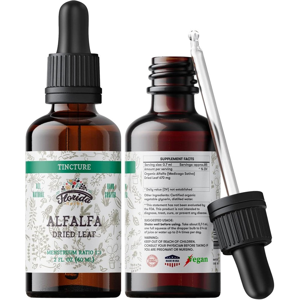 Florida Herbs Organic Alfalfa Tincture extract front view