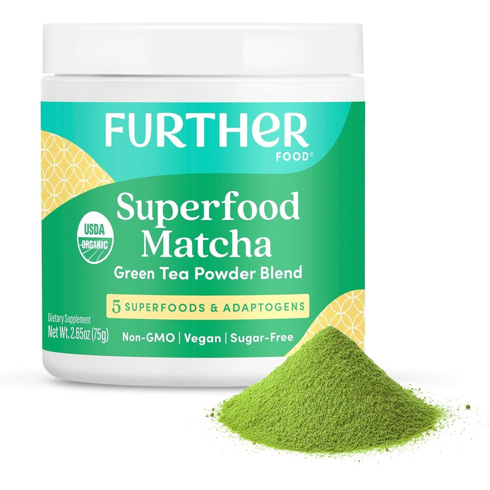 Further Food Premium Matcha Green Tea Powder front packaging view