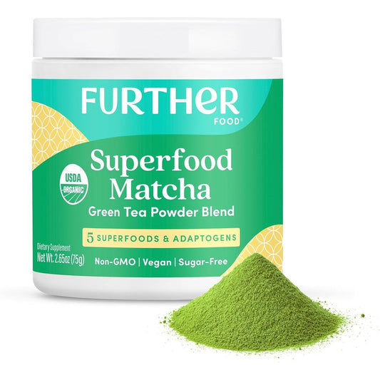 Further Food Premium Matcha Green Tea Powder front packaging view