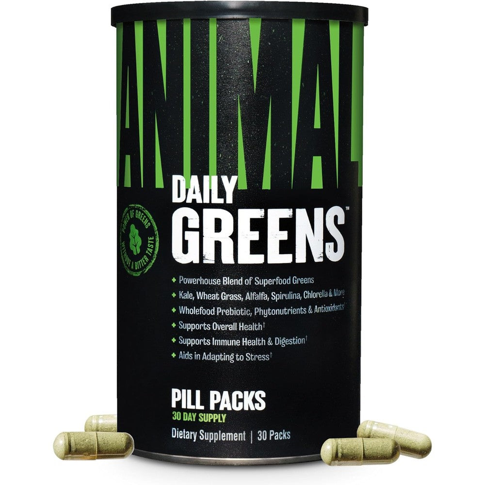 Animal Daily Greens Pill Packs front view packaging