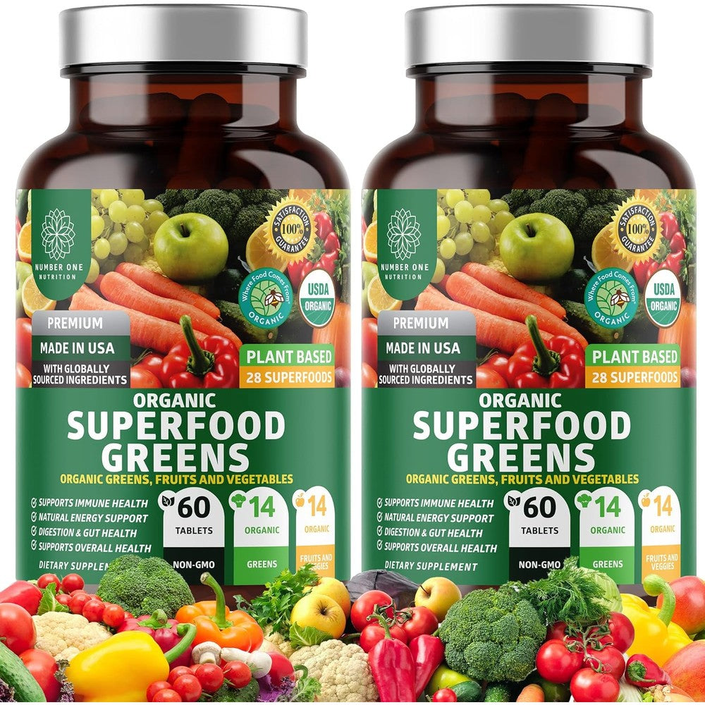 28 organic ingredients in Number One Nutrition Organic Green Superfood