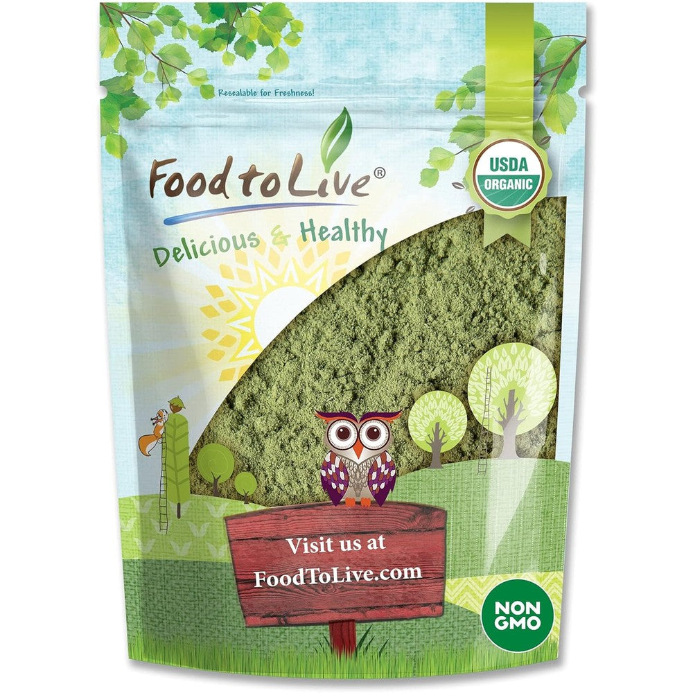 Food To Live Organic Alfalfa Powder front view packaging