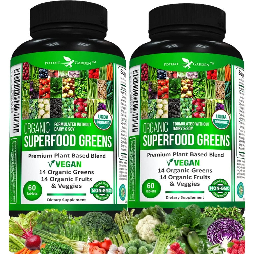 Potent Garden Organic Superfood Greens 2 Pack front view