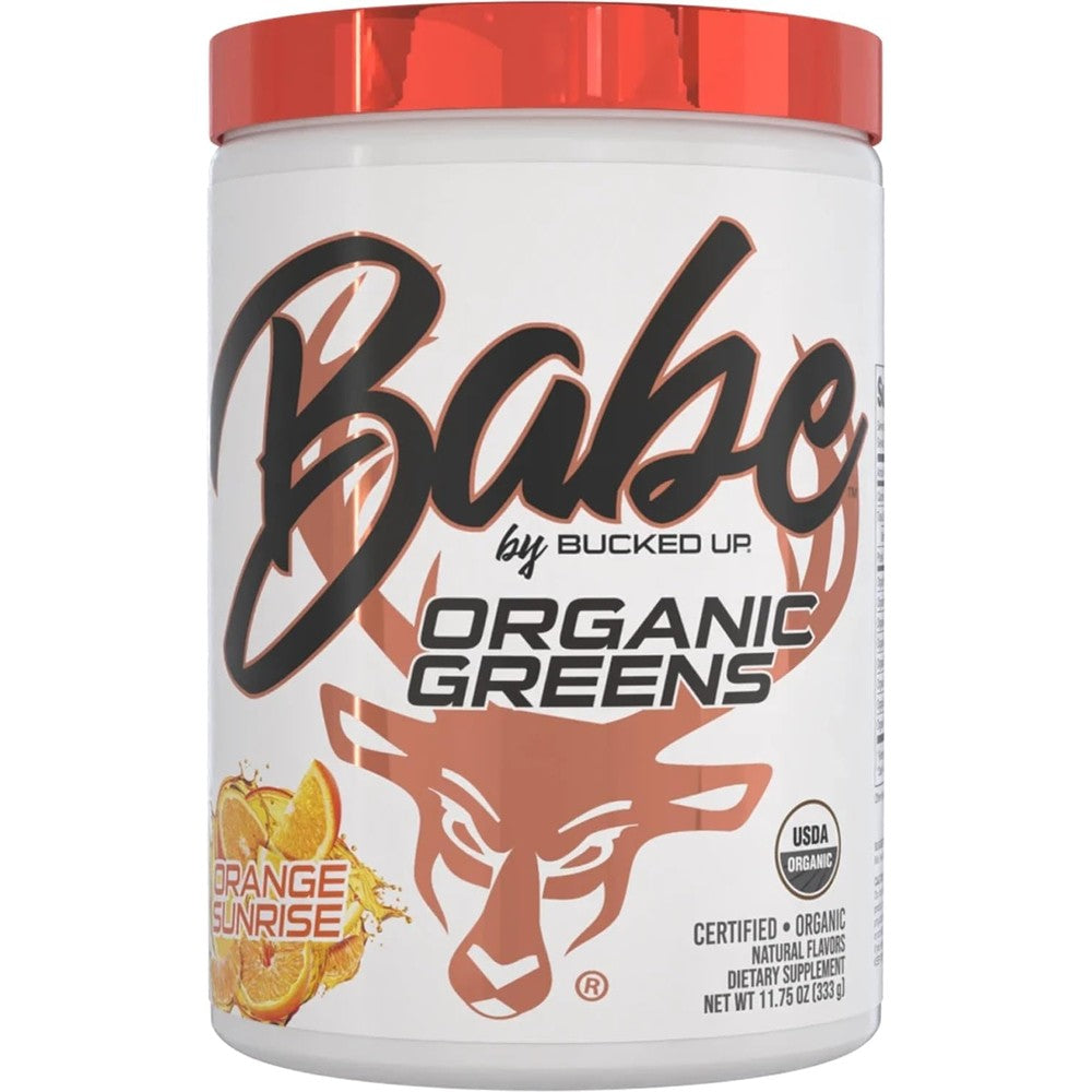 Bucked Up Organic Greens Superfood Powder Orange Sunrise front view