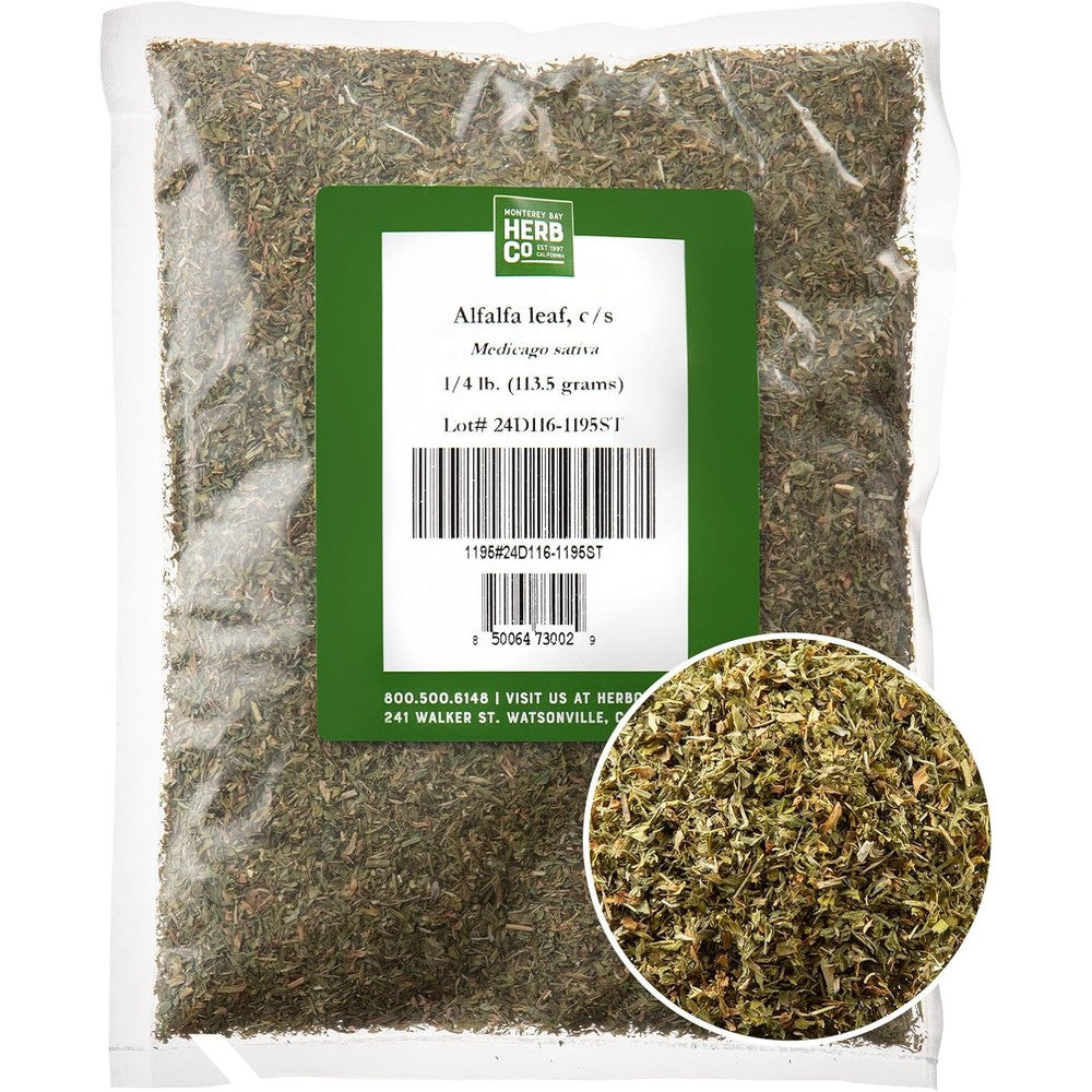 Monterey Bay Herb Co Alfalfa Leaf 1/4 Pound front view