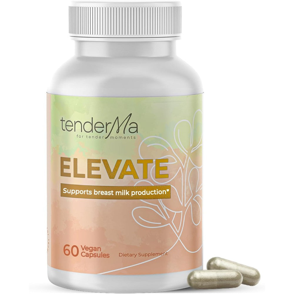 TenderMa Elevate lactation support supplement bottle front view