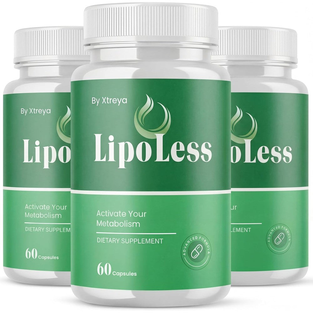 Mjo Xtreya LipoLess Advanced Formula supplement bottles front view