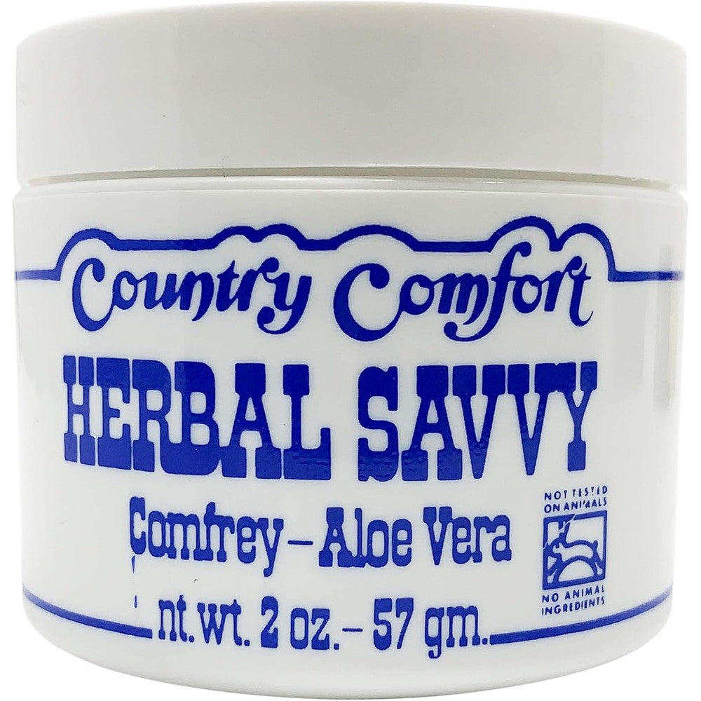 Country Comfort Herbal Savvy Comfrey Aloe Vera Cream front view jar