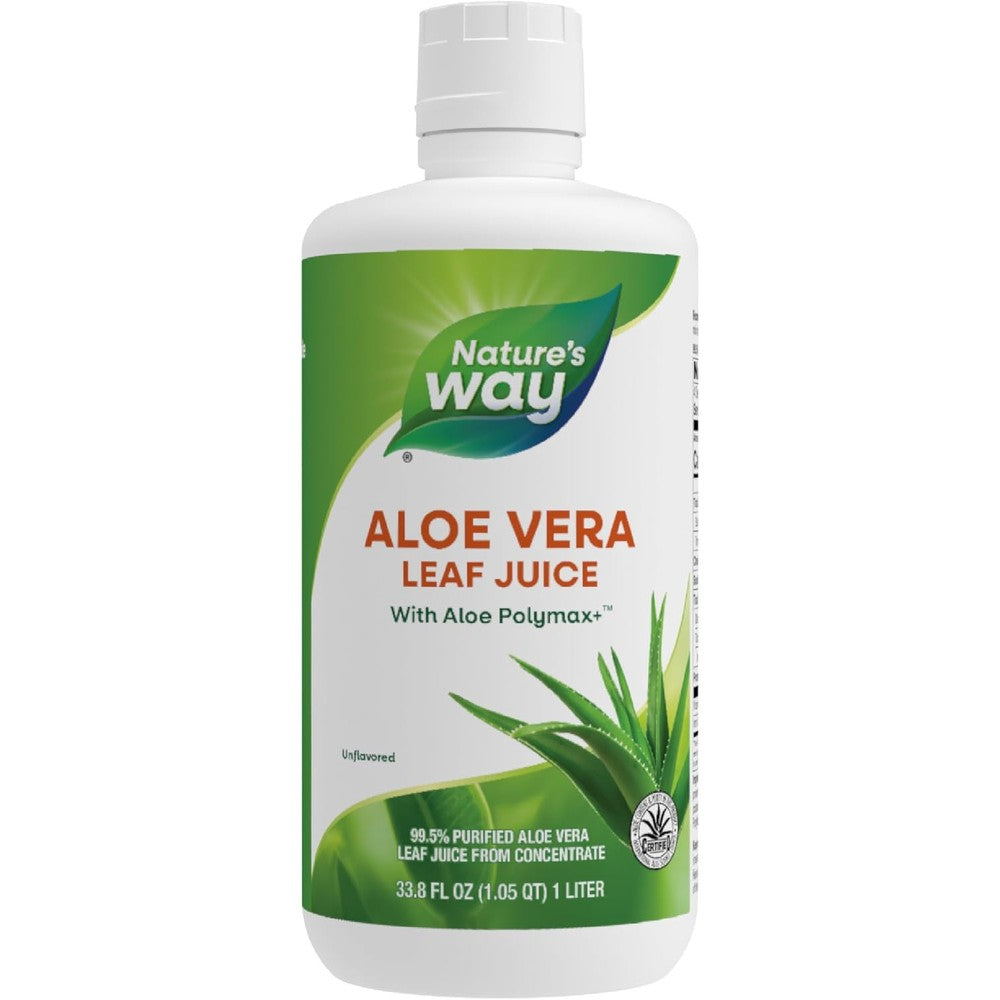 Nature's Way Aloe Vera Leaf Juice front bottle view for digestive health