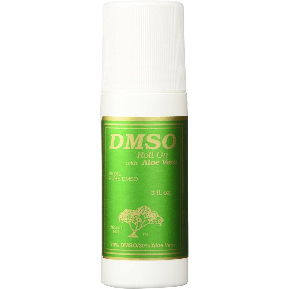 Nature's Gift DMSO seventy percent and thirty percent aloe vera roll on topical liquid front view