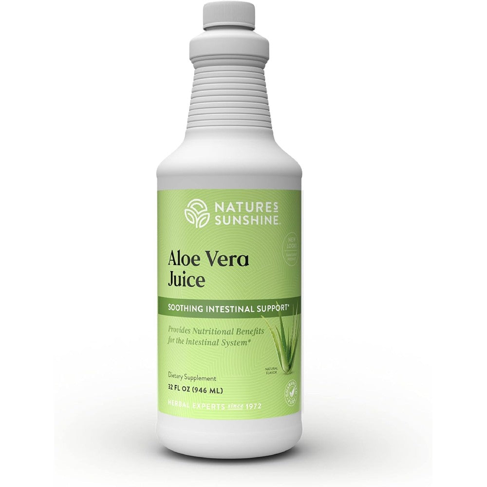 Nature's Sunshine Aloe Vera Juice 32 fluid ounce bottle front view