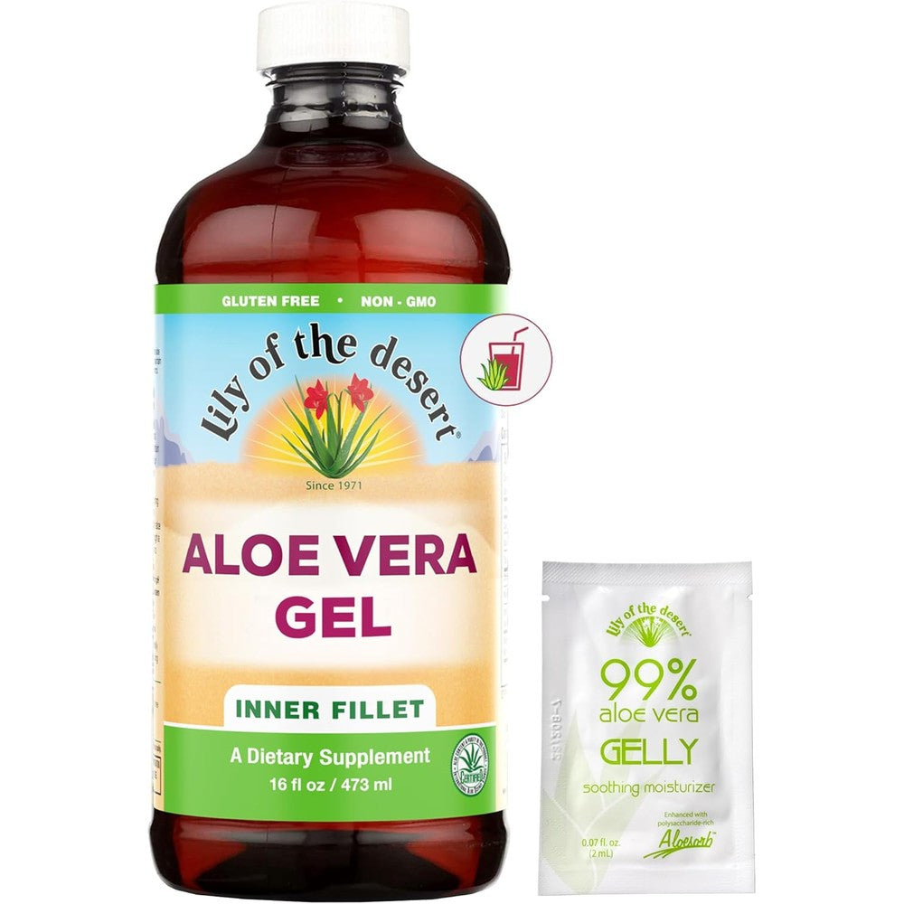 Lily of the Desert Aloe Vera Gel Inner Fillet sixteen fluid ounces bottle front view