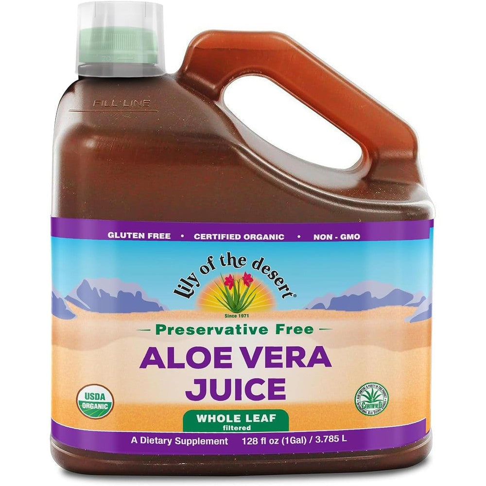 Lily of the Desert Whole Leaf Aloe Vera Juice 128 Fluid Ounces front view