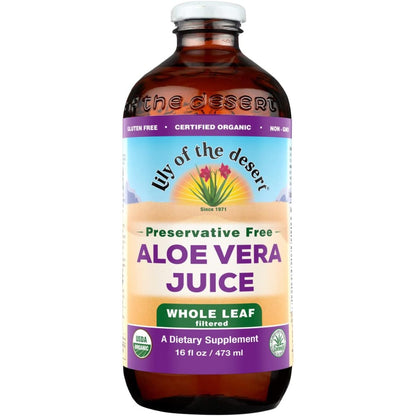 Lily of the Desert Whole Leaf Aloe Vera Juice front bottle view