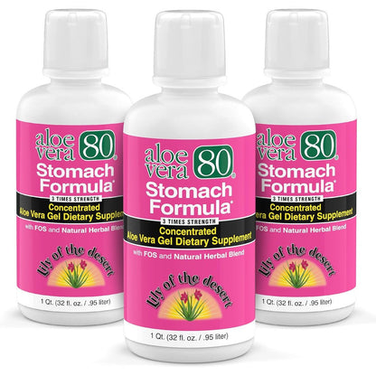 Lily Of The Desert Aloe Vera 80 Stomach Formula Gel 32 Fluid Ounce bottle front view