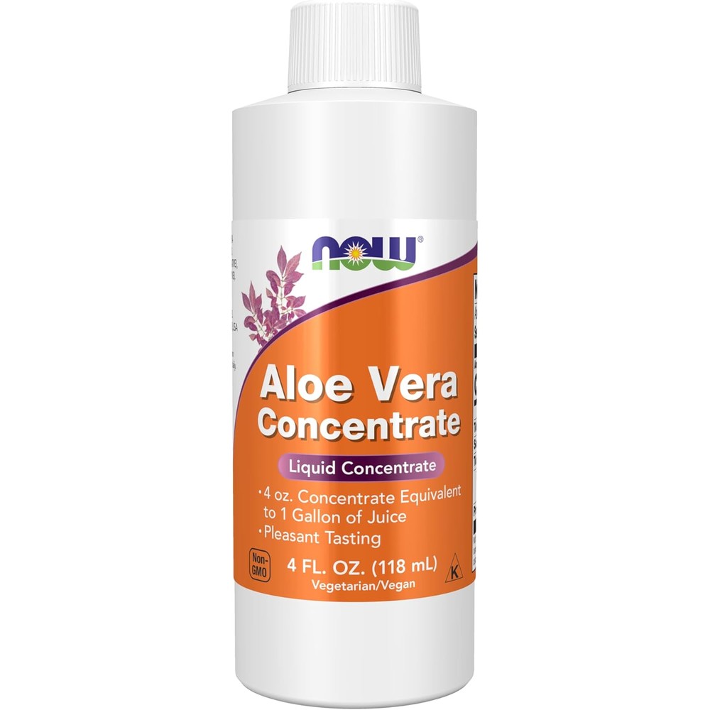 Now Foods Aloe Vera Concentrate 4 fluid ounce bottle front view