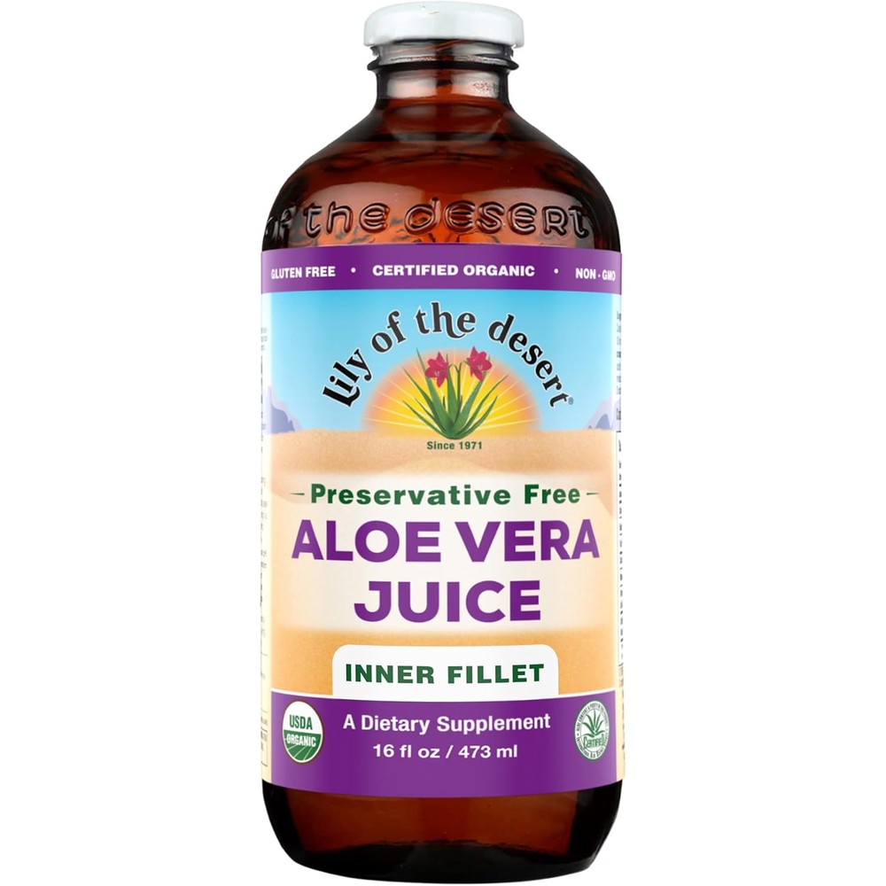 Lily of the Desert organic inner fillet aloe vera juice front view