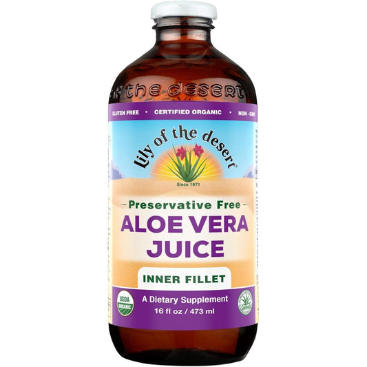 Lily of the Desert organic inner fillet aloe vera juice front view