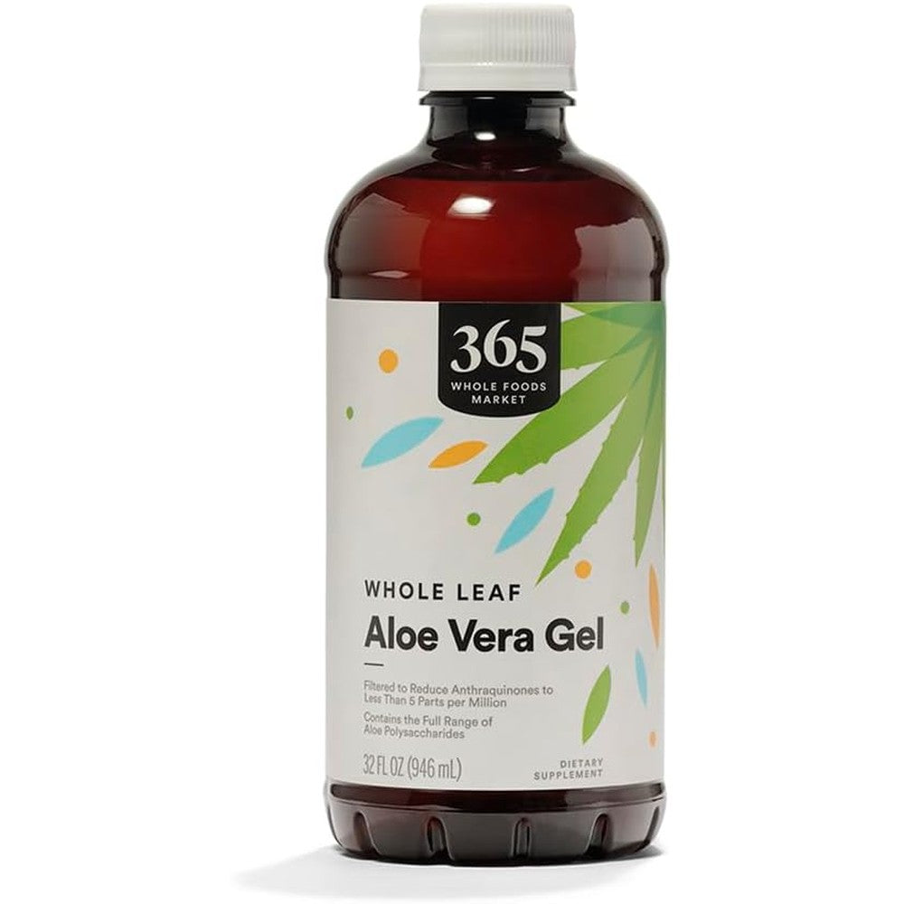 365 by Whole Foods Market Whole Leaf Filtered Aloe Vera Gel front bottle view