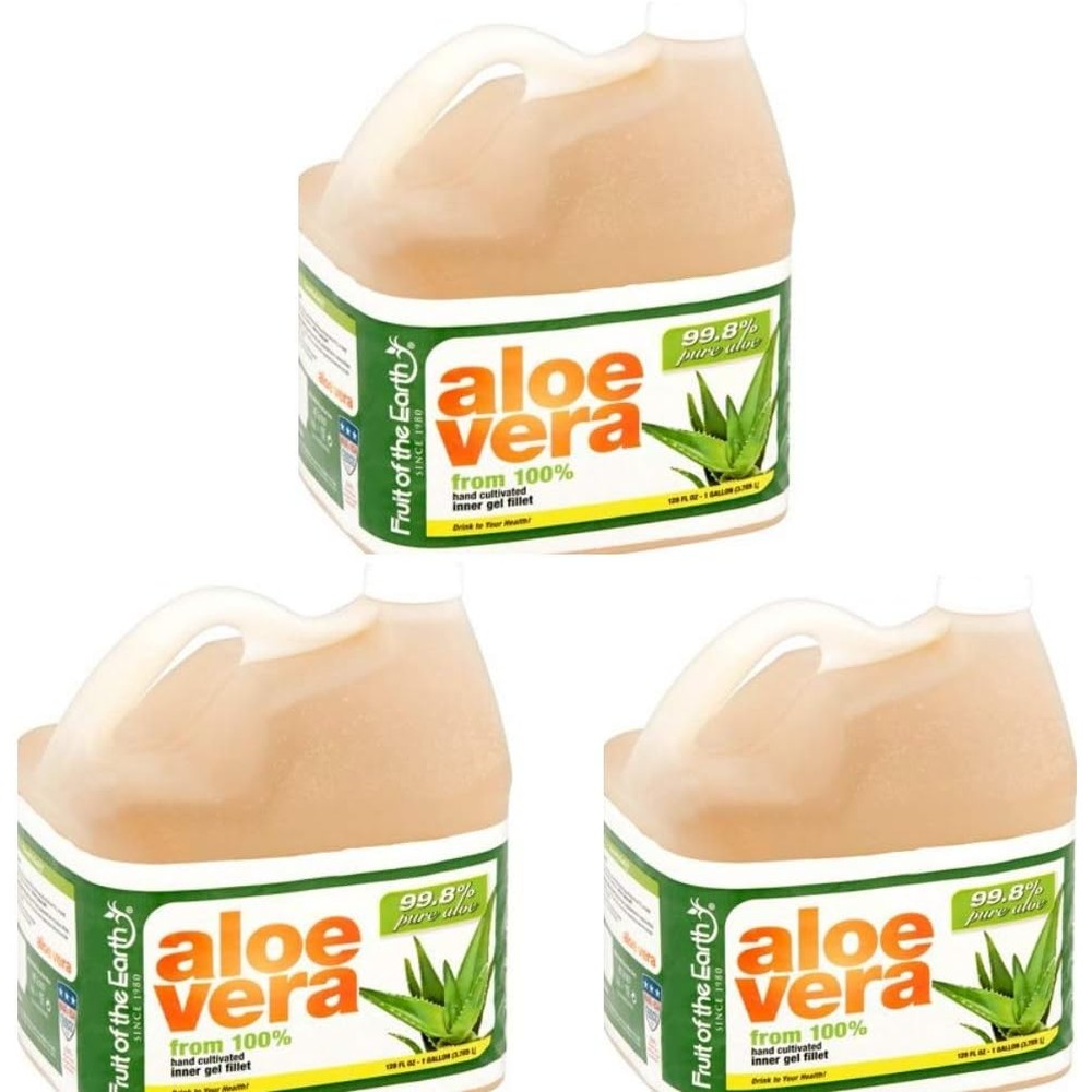 Fruit of the Earth Aloe Vera Juice 128 fluid ounce front view