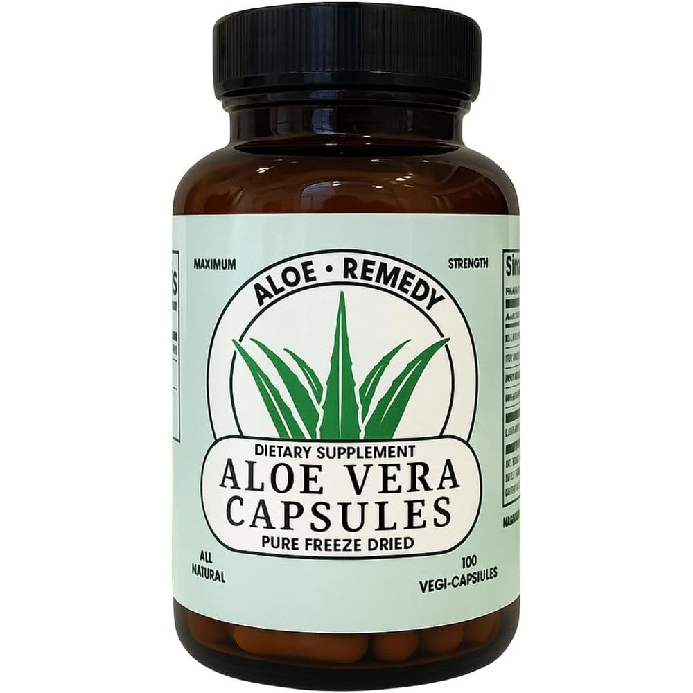 Aloe Remedy Aloe Vera Capsules 180 count bottle front view