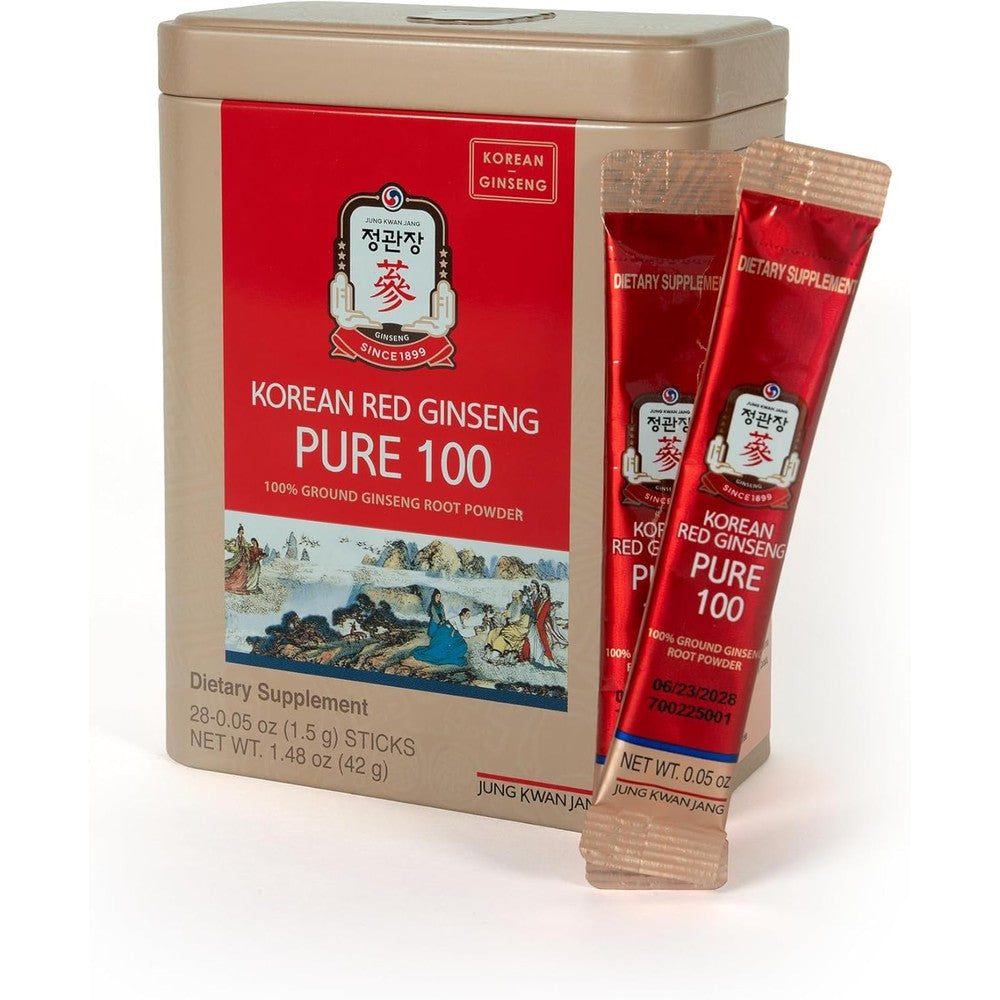Jung Kwan Jang Korean Red Ginseng Pure 100 powder sticks front view