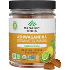 Organic India Ashwagandha Gummies Lemon Lime 60 Count front view