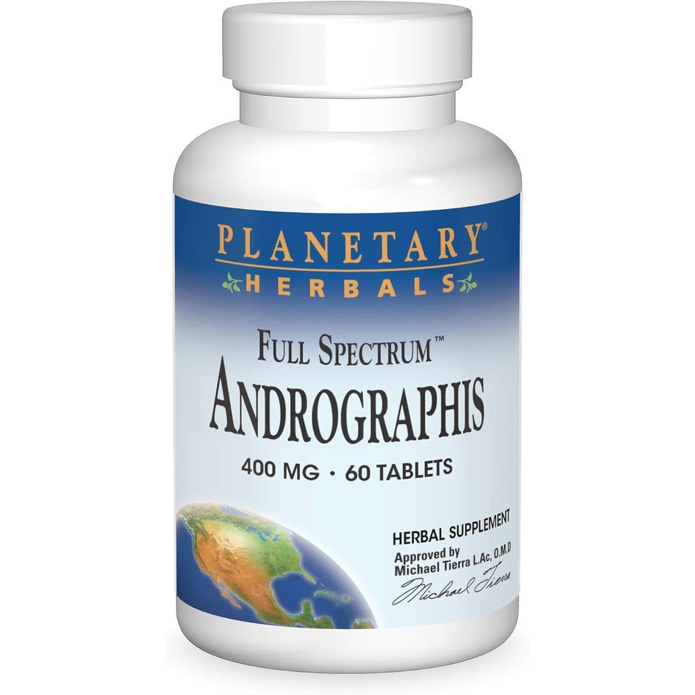 Planetary Herbals Full Spectrum Andrographis 400mg 60 tablets bottle front view
