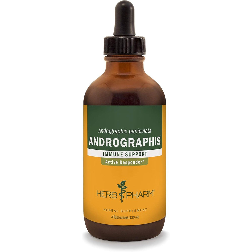 Herb Pharm Andrographis Liquid Extract 4 Ounce bottle front view for immune defense