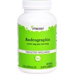 Vitacost Andrographis 1200mg 120 capsules front bottle view for authentic immune support supplement