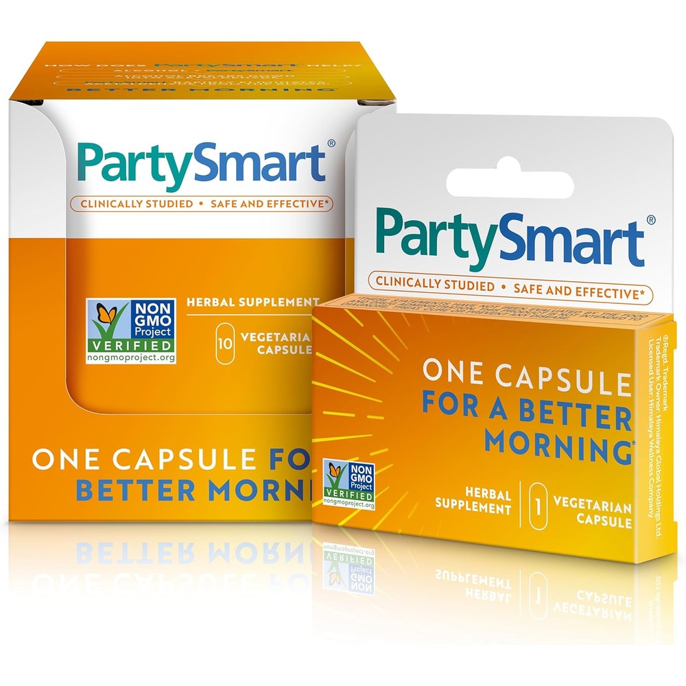Himalaya PartySmart liver support supplement packet front view