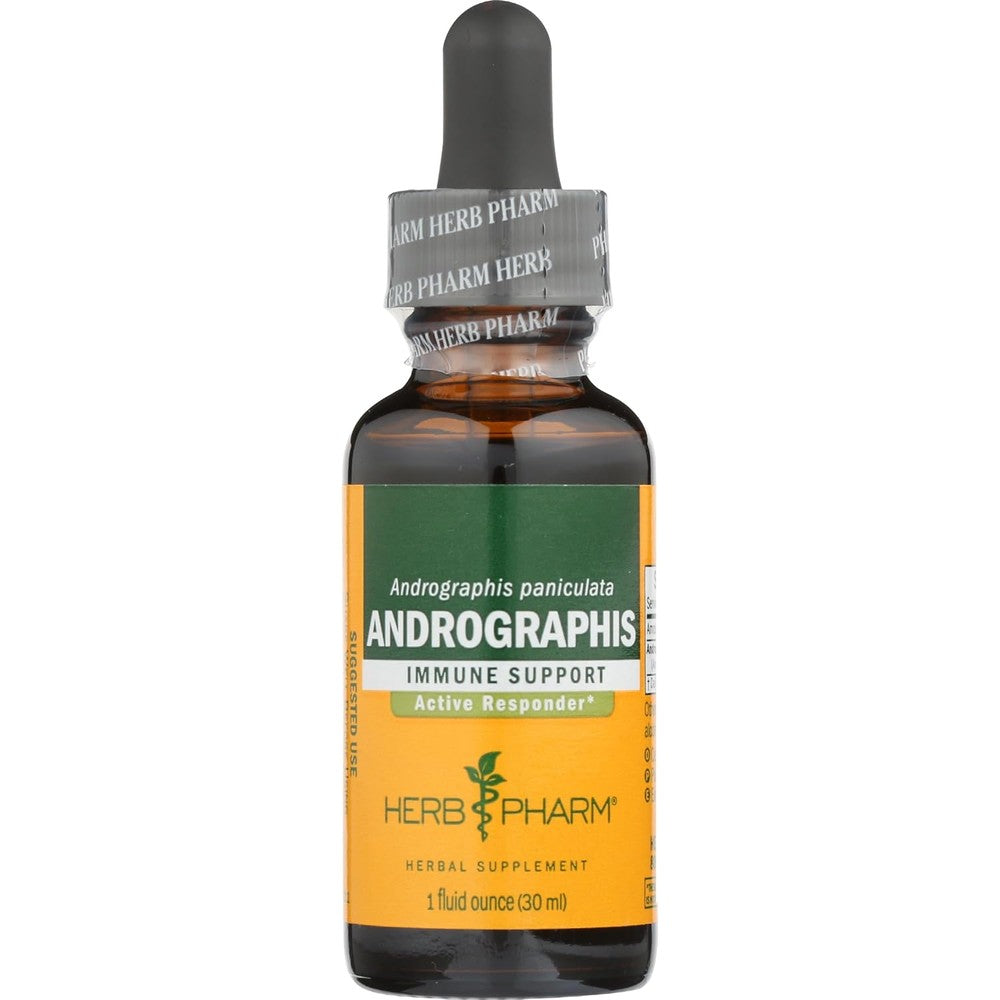 Herb Pharm Andrographis Liquid Extract front view bottle for natural immune support