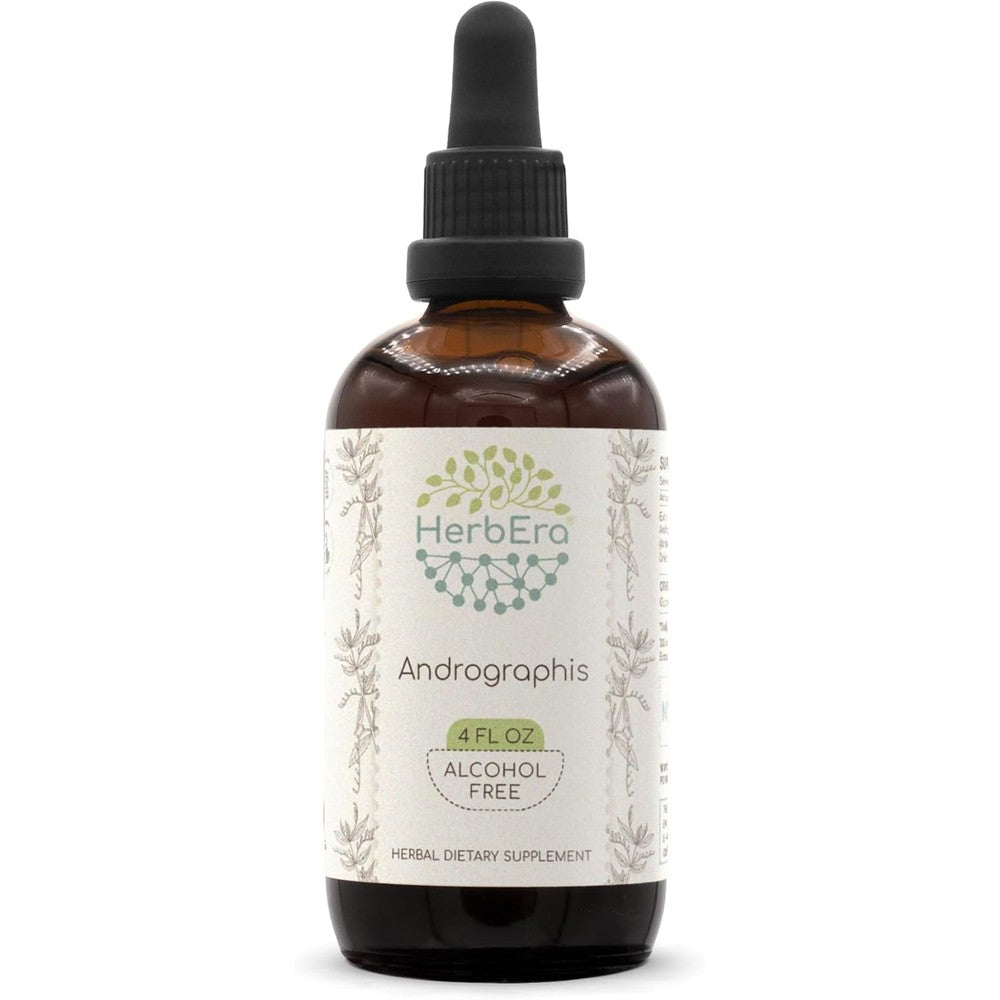 HerbEra Andrographis B120 Herbal Extract Tincture front view for immune support.