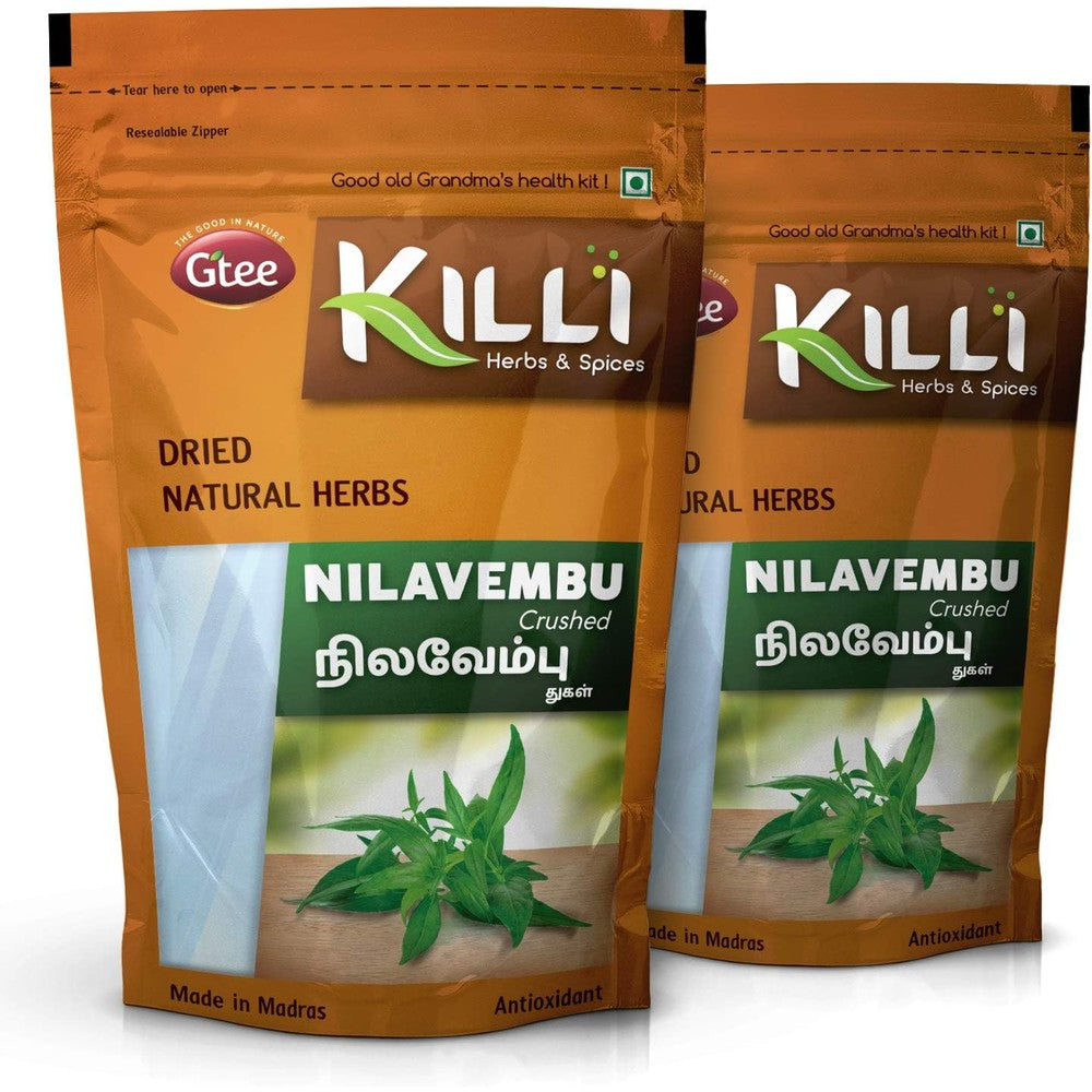 KILLI Nilavembu Crushed Pack of 2 front view showing authentic herbal packaging.