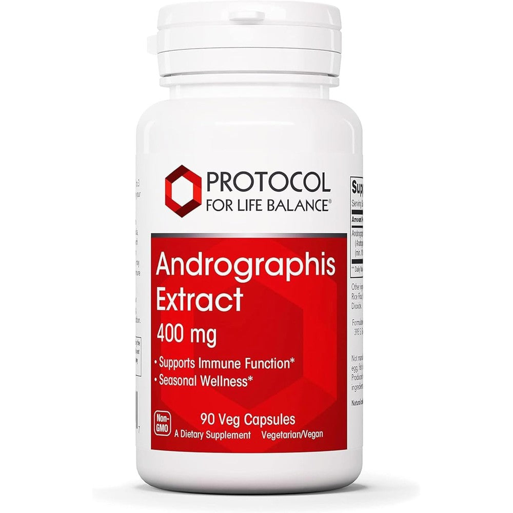 Protocol For Life Balance Andrographis Extract front view bottle for premium immune support.