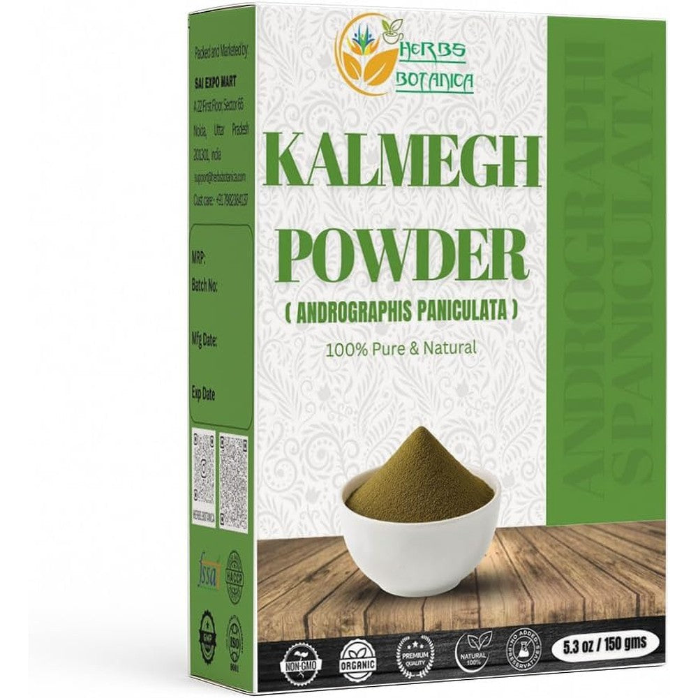 Herbs Botanica Kalmegh Powder front packaging view for immune wellness