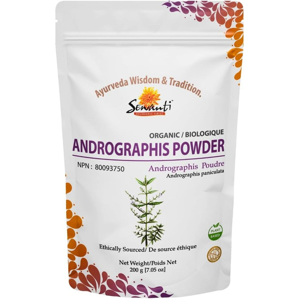 Sewanti Organic Andrographis Extract Powder 200 grams front package view for authentic herbal liver supplement