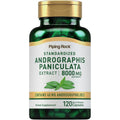 Piping Rock Andrographis Paniculata Extract 120 capsules front view showing premium packaging for immune support.