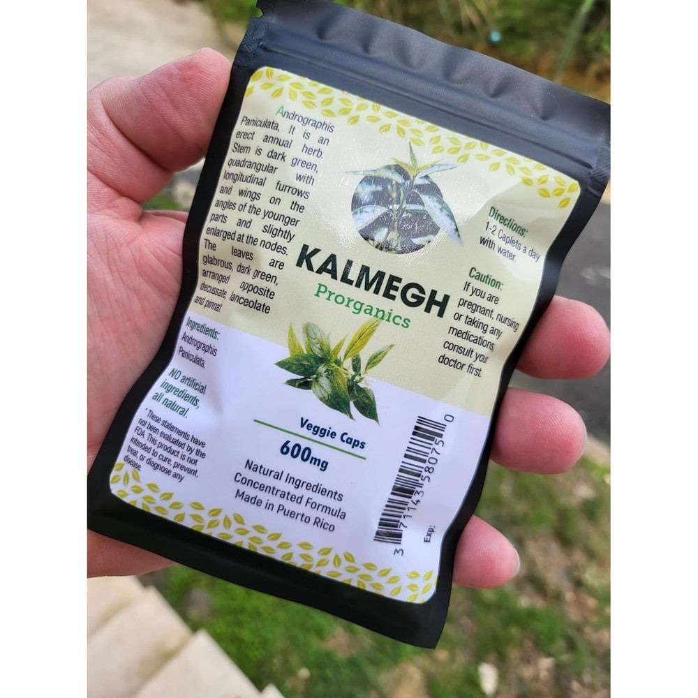 Prorganics Kalmegh 600mg 100 veggie capsules front bottle view for immune support