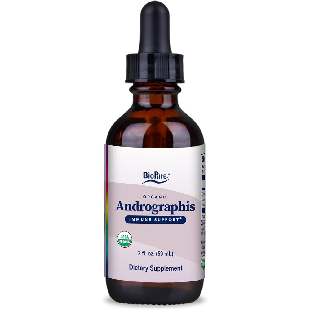 BioPure Andrographis Organic Herbal Extract front view bottle