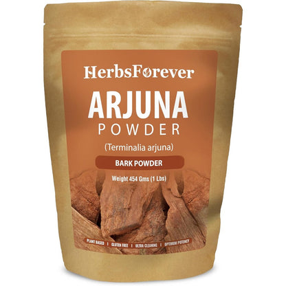 Herbsforever Terminalia Arjuna Bark Powder front packaging for heart support