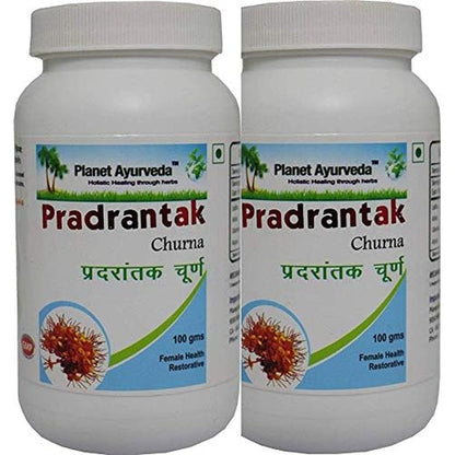 Planet Ayurveda Pradrantak Churna female wellness powder pack of two jars front view