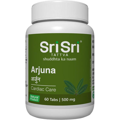 Sri Sri Tattva Terminalia Arjuna 500mg cardiac care supplements front bottle view