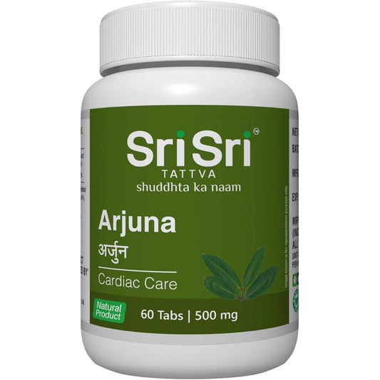 Sri Sri Tattva Terminalia Arjuna 500mg cardiac care supplements front bottle view