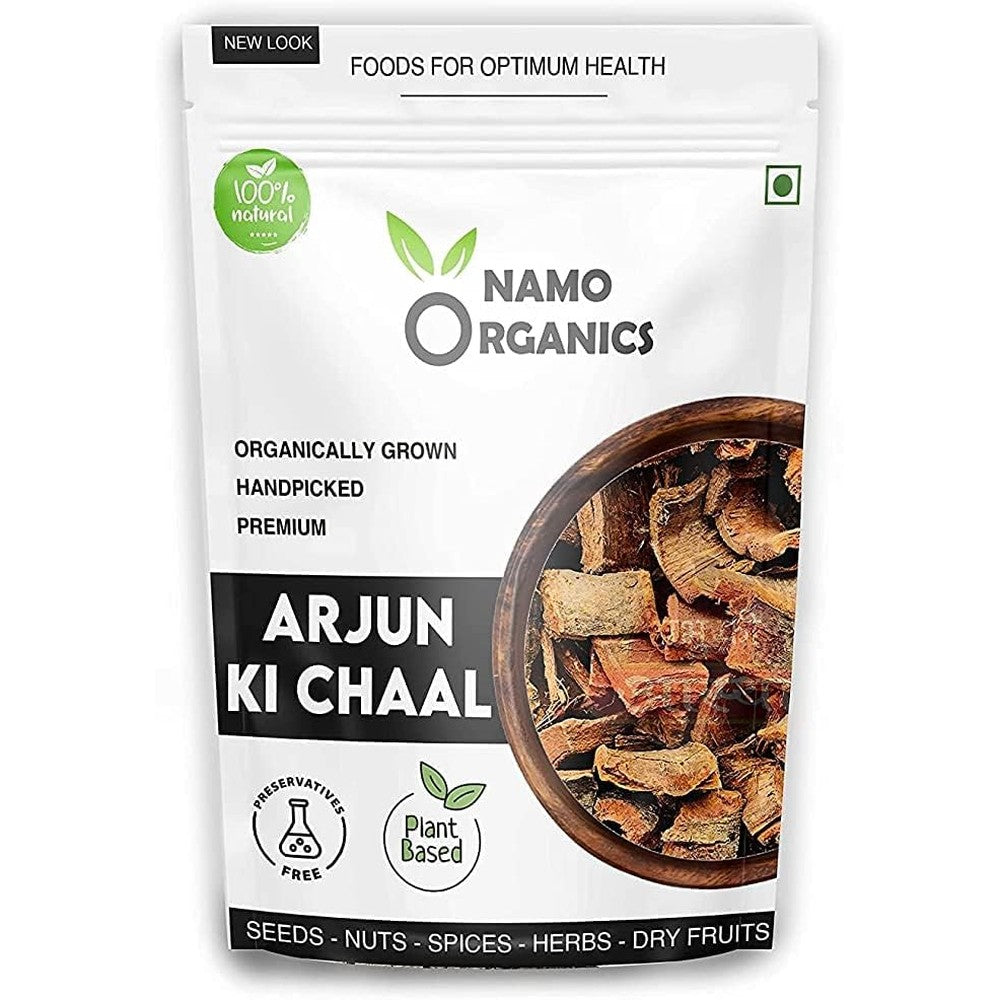 PUB Organics Arjun Ki Chaal 400 Grams package front view showcasing organic certification for heart health.