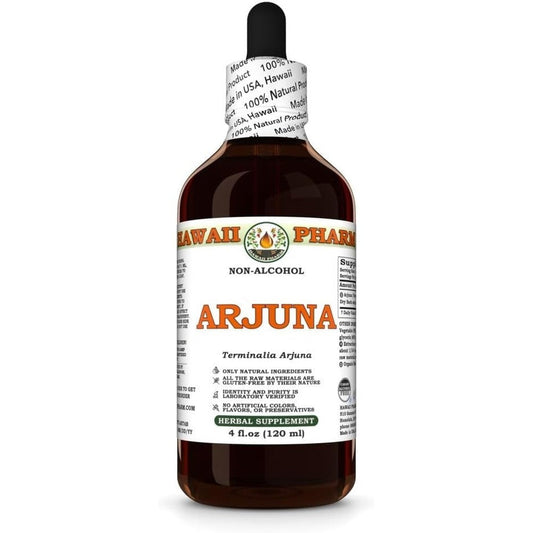 Hawaii Pharm Arjuna Bark Alcohol Free Liquid Extract front view cardiovascular supplement drops
