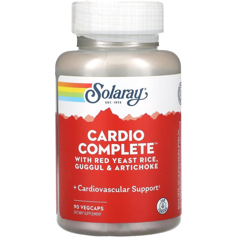 Solaray CardioComplete Cardiovascular Support 90 vegetarian capsules front view bottle